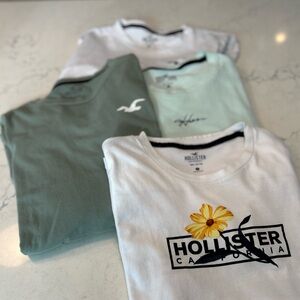 Lot of four men’s Hollister T’s Size S. 2 long sleeve,2 short sleeve